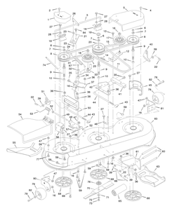 Part Location Diagram of 403337A Murray Mower Housing, Complete